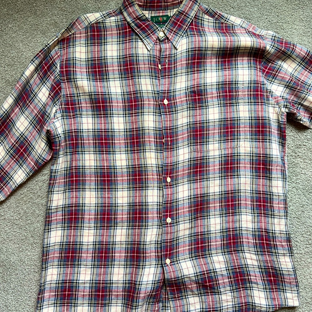 Mens J. Crew button down linen shirt